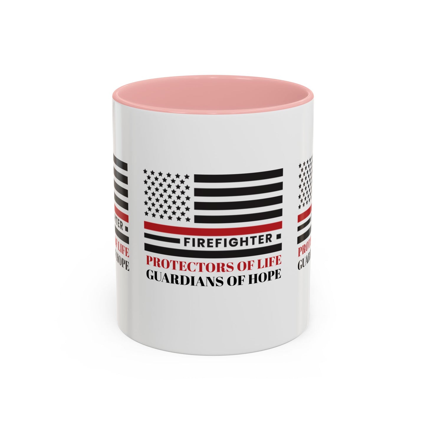 Firefighter Accent Coffee Mug – Firefighters: Protectors of life, guardians of hope
