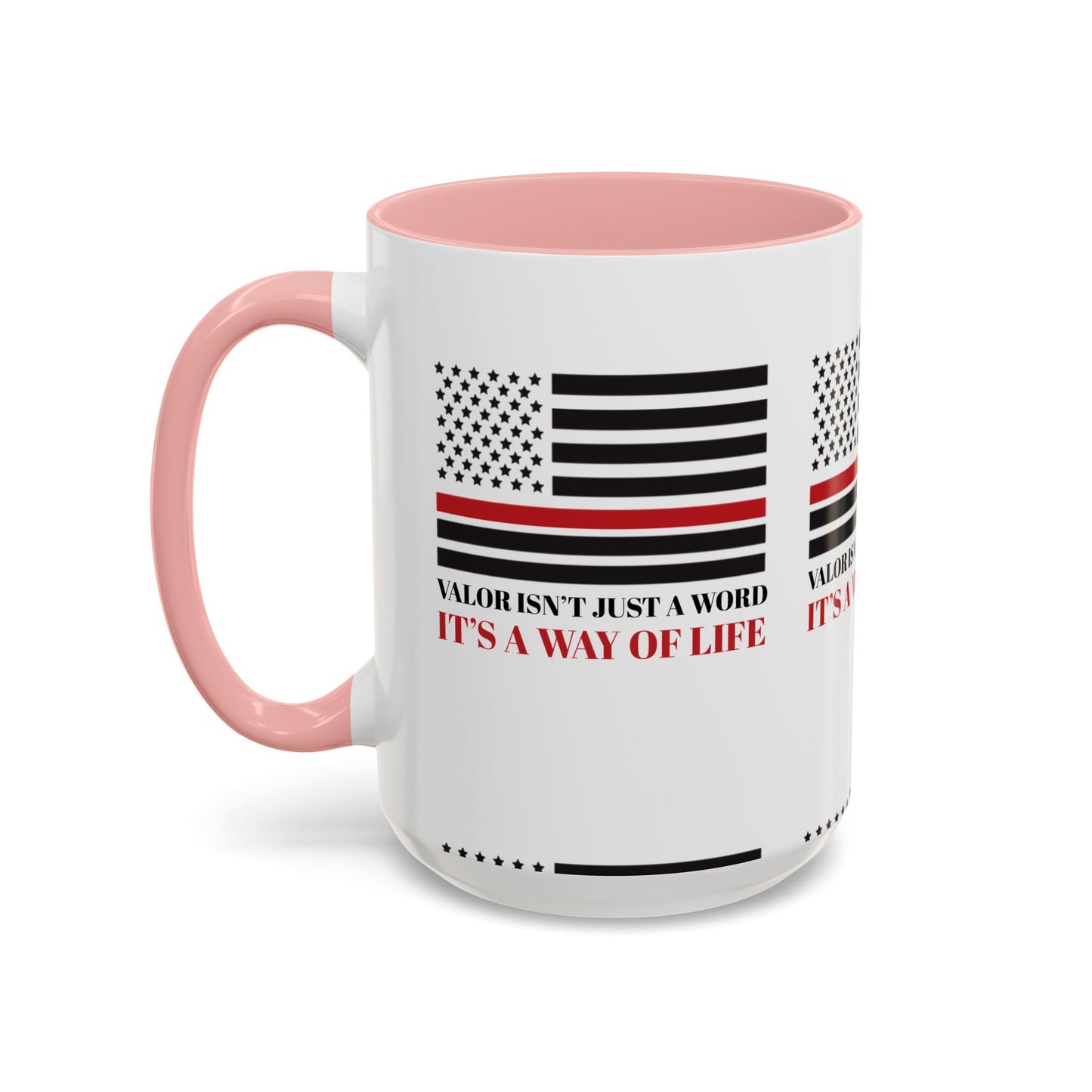 Firefighter Accent Coffee Mug – Valor isn’t just a word—it’s a way of life