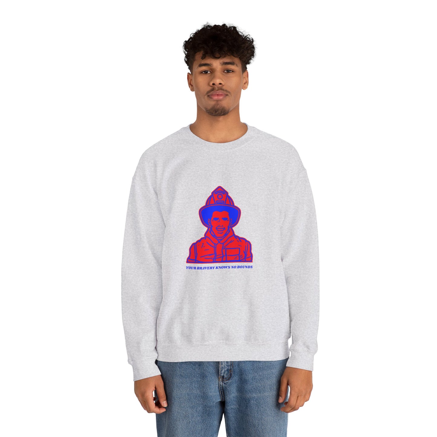 Firefighter Unisex Heavy Blend Crewneck Sweatshirt – Your bravery knows no bounds