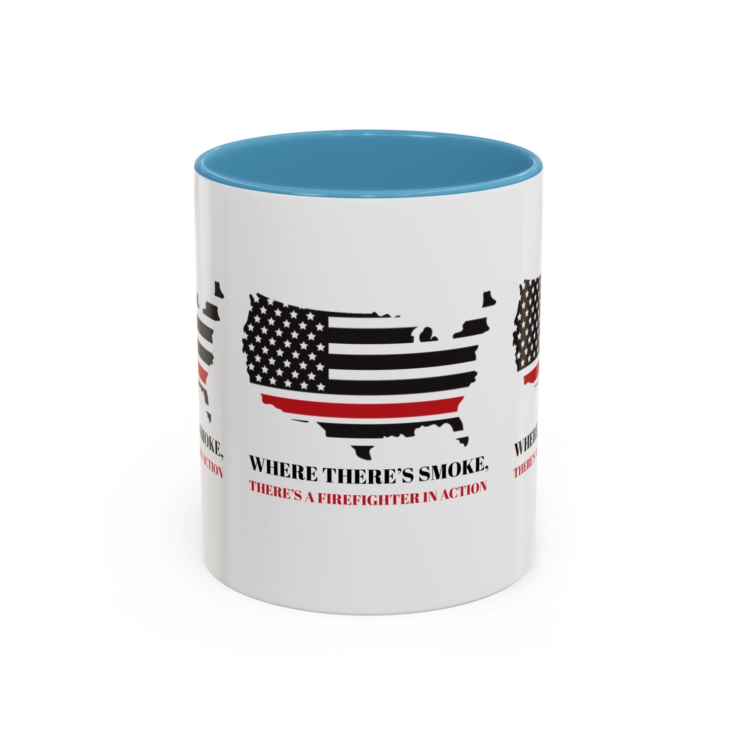 Firefighter Accent Coffee Mug – Where there’s smoke, there’s a firefighter in action