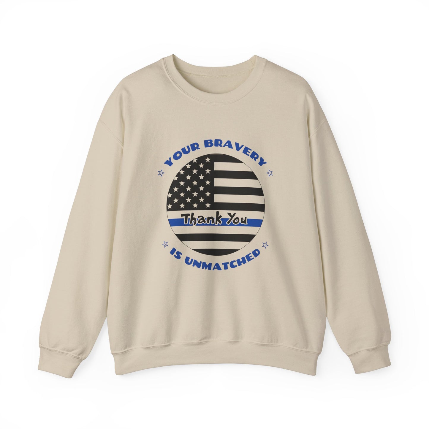 Police Unisex Heavy Blend Crewneck Sweatshirt – Your bravery is unmatched