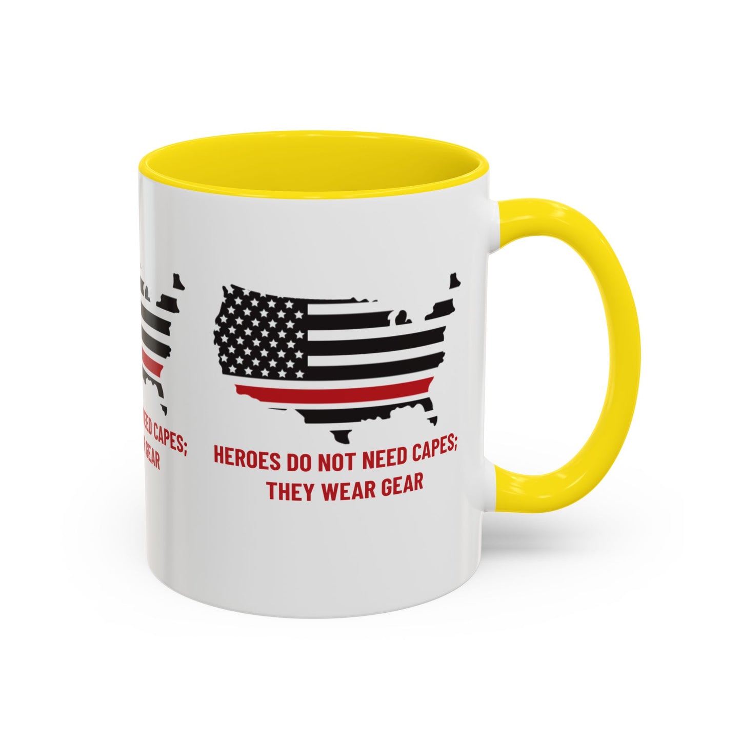 Firefighter Accent Coffee Mug – Heroes do not need capes; they wear gear