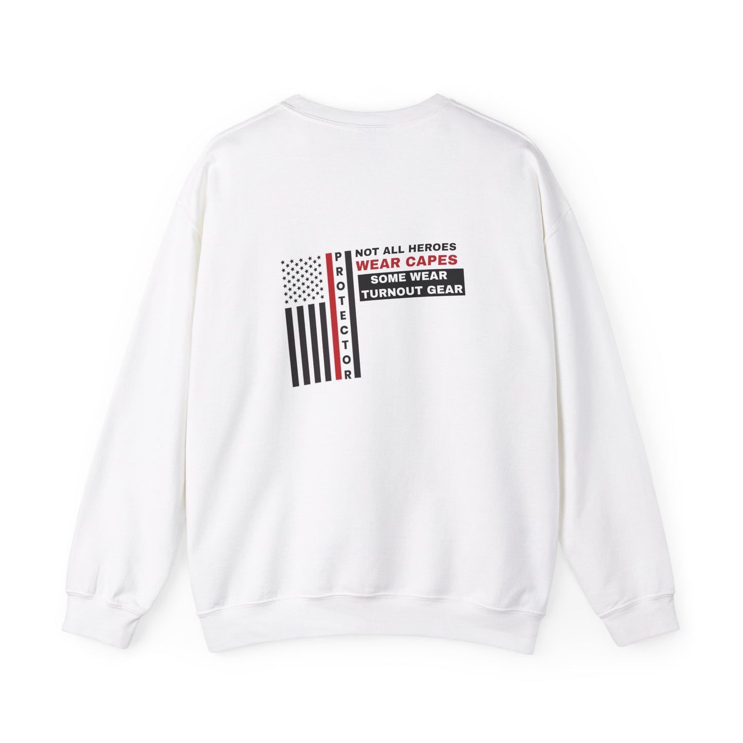 Firefighter Unisex Heavy Blend Crewneck Sweatshirt – Not all heroes wear capes—some wear turnout gear