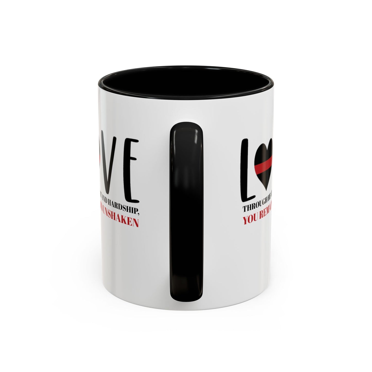 Firefighter Accent Coffee Mug – Through heat and hardship, you remain unshaken