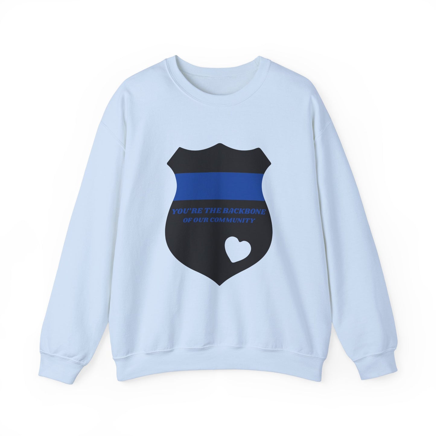 Police Unisex Heavy Blend Crewneck Sweatshirt – You’re the backbone of our community