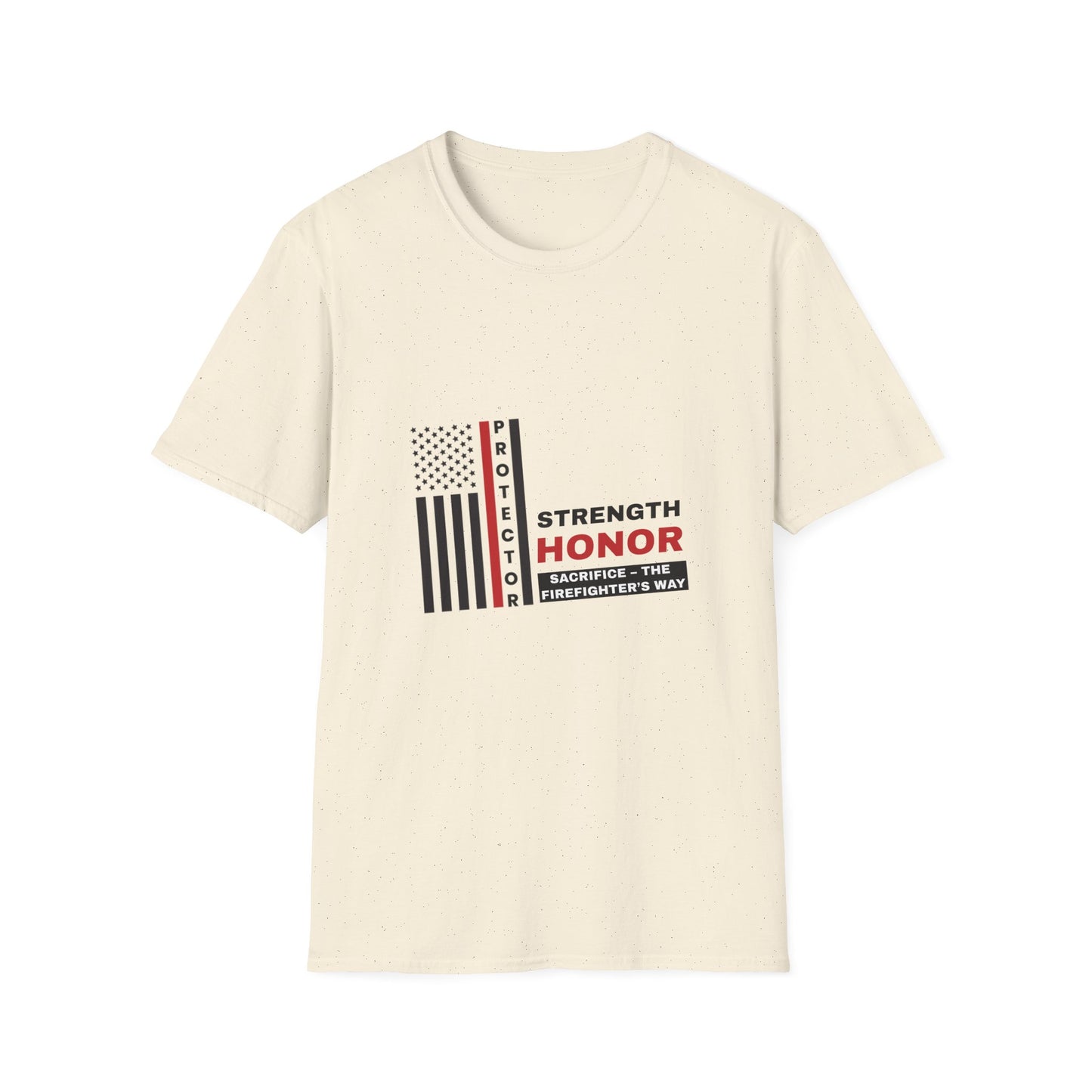 Firefighter Softstyle T-Shirt – Strength, honor, sacrifice – the firefighter’s way