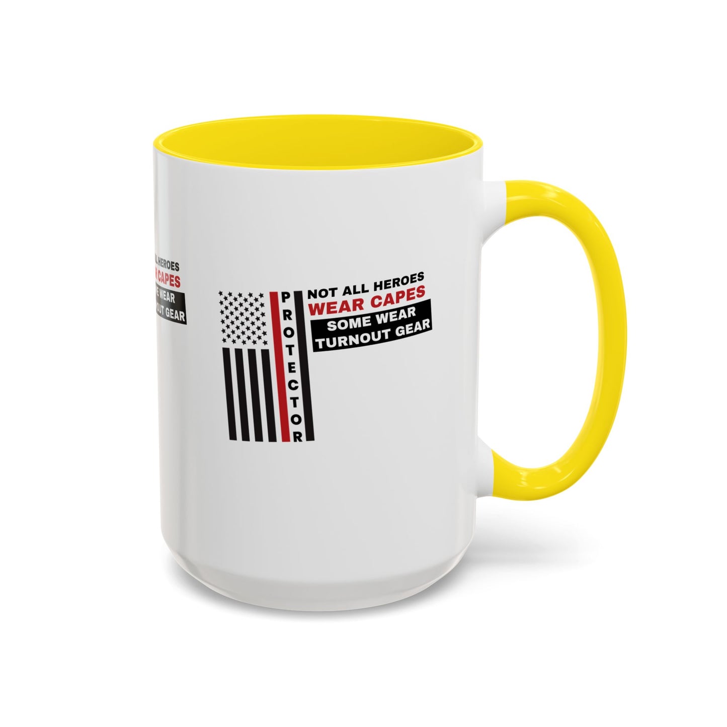 Firefighter Accent Coffee Mug – Not all heroes wear capes—some wear turnout gear