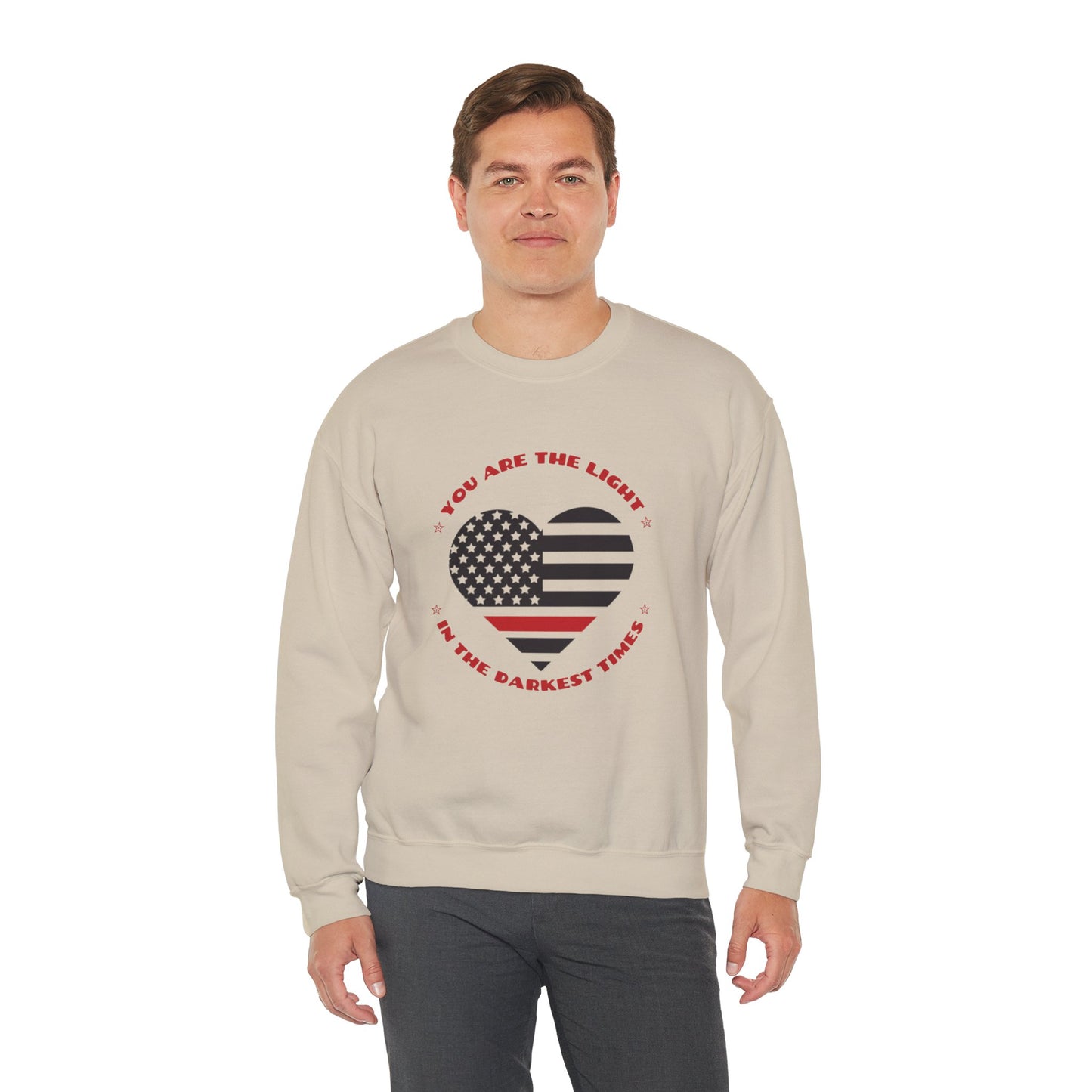 Firefighter Unisex Heavy Blend Crewneck Sweatshirt – You are the light in the darkest times
