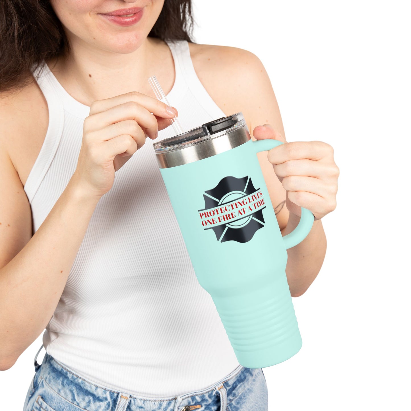 Firefighter Insulated Travel Mug, 40oz – Protecting lives, one fire at a time
