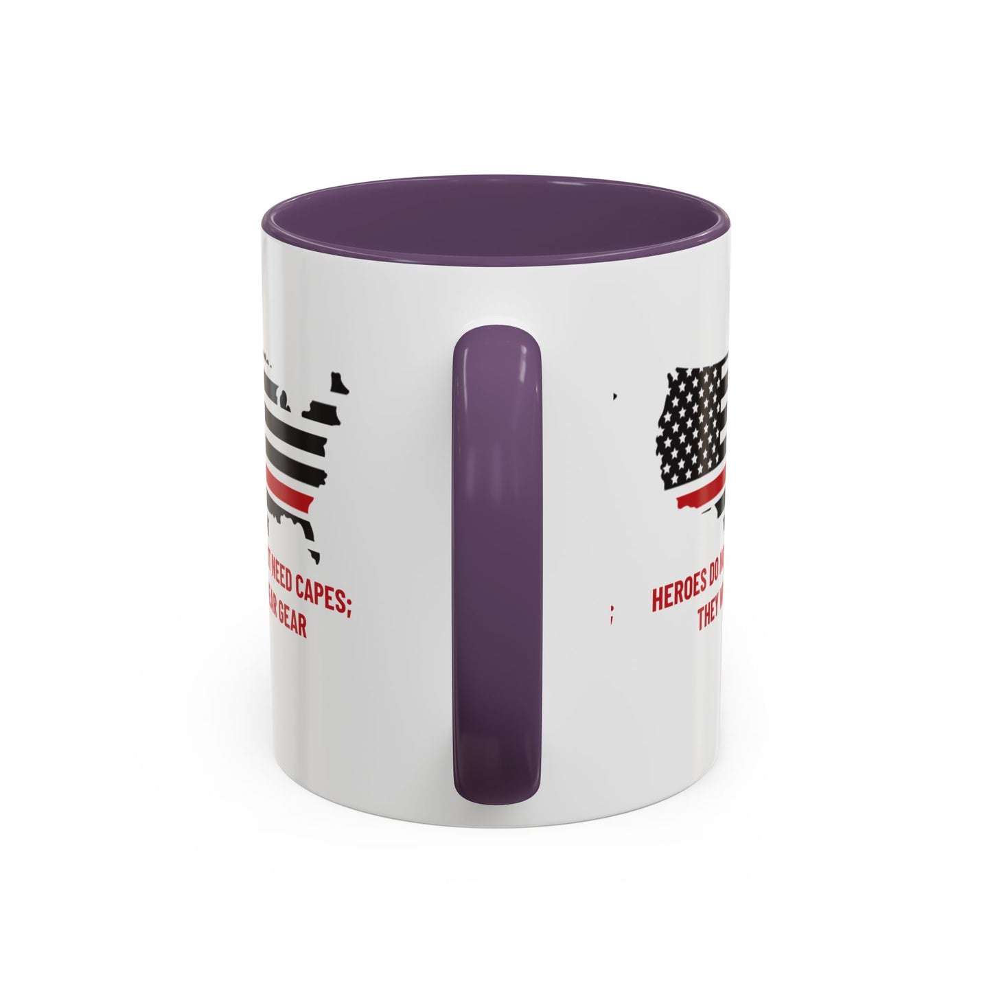 Firefighter Accent Coffee Mug – Heroes do not need capes; they wear gear