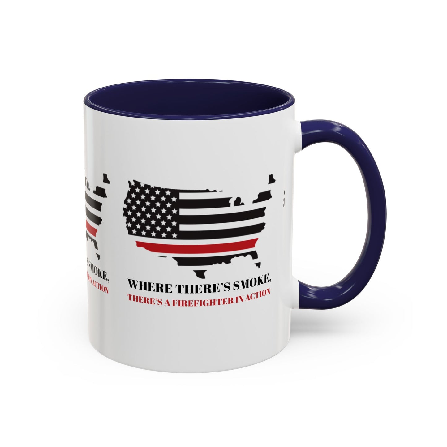 Firefighter Accent Coffee Mug – Where there’s smoke, there’s a firefighter in action