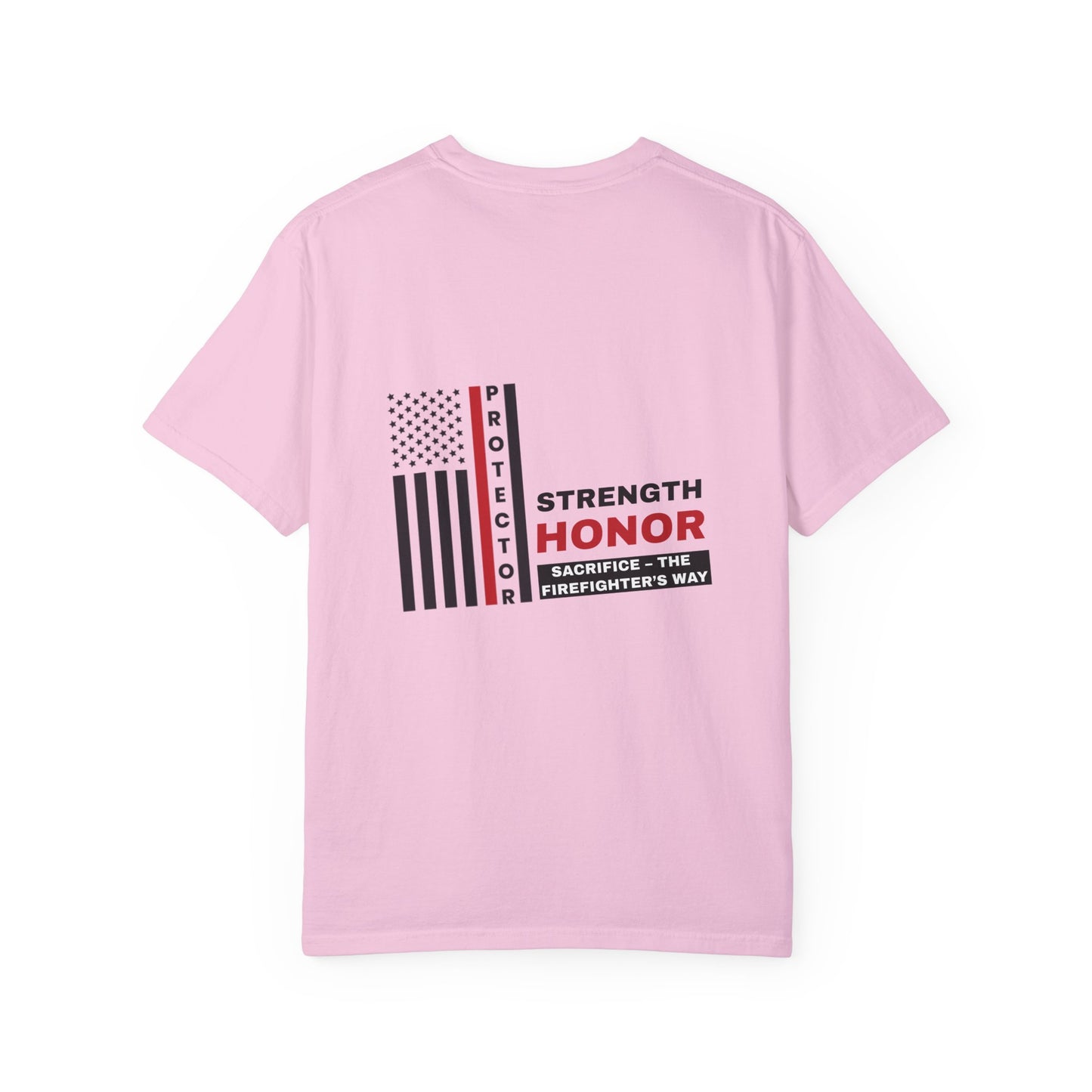 Firefighter Unisex Garment-Dyed T-Shirt – Strength, honor, sacrifice – the firefighter’s way
