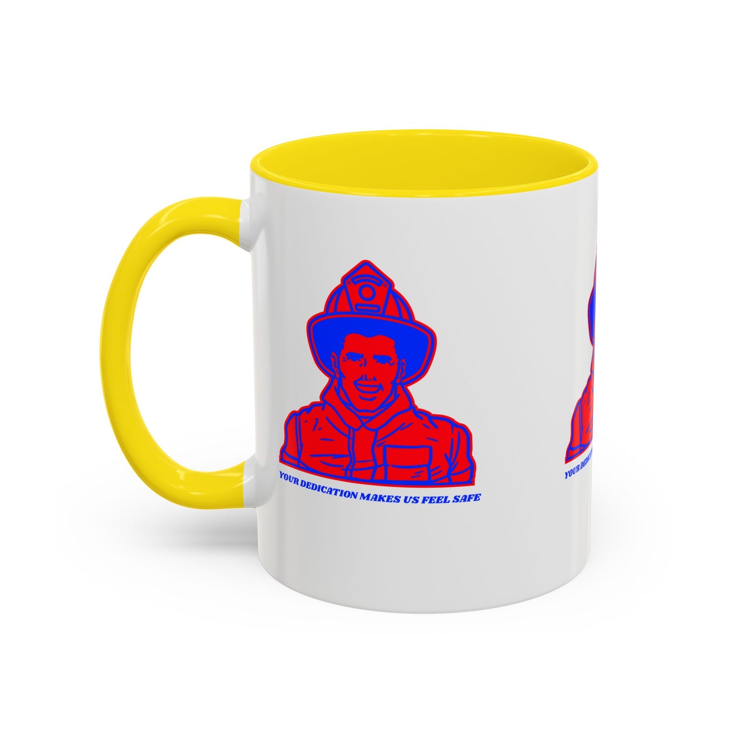 Firefighter Accent Coffee Mug – Your dedication makes us feel safe