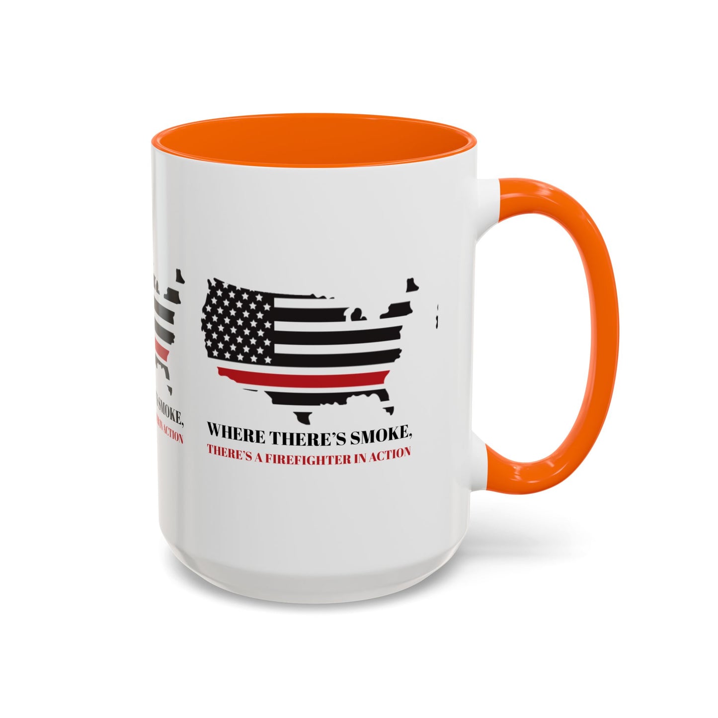 Firefighter Accent Coffee Mug – Where there’s smoke, there’s a firefighter in action