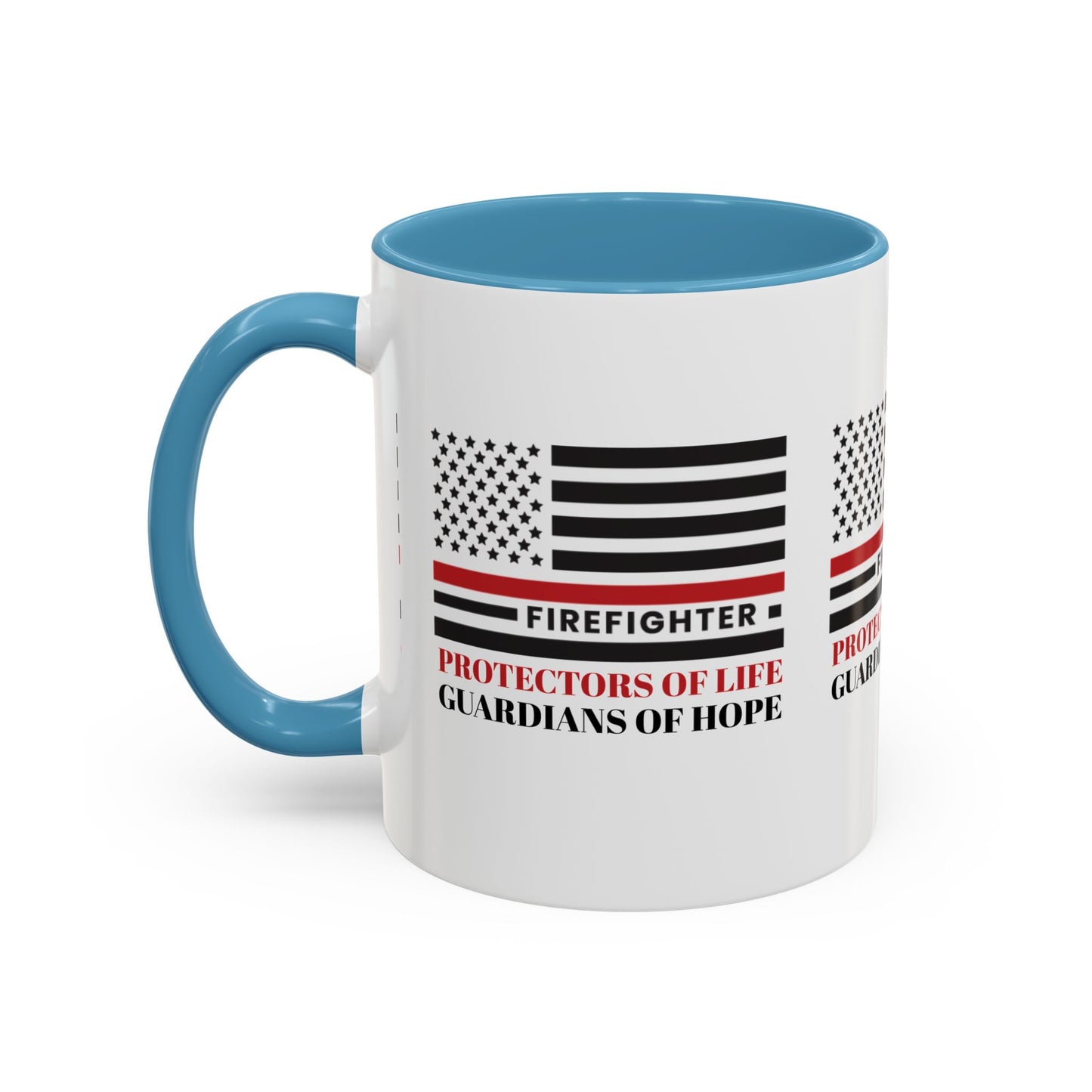 Firefighter Accent Coffee Mug – Firefighters: Protectors of life, guardians of hope
