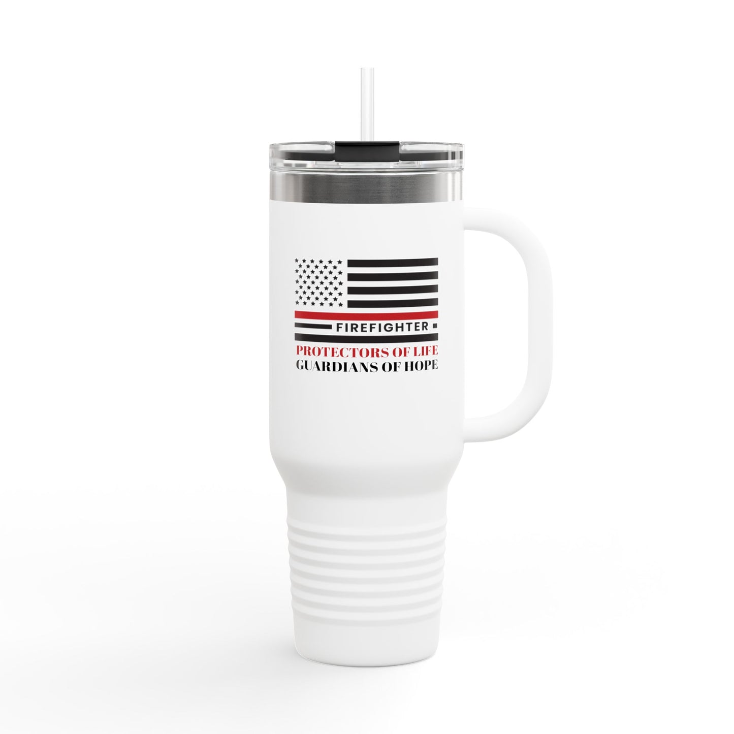 Firefighter Insulated Travel Mug, 40oz – Firefighters: Protectors of life, guardians of hope