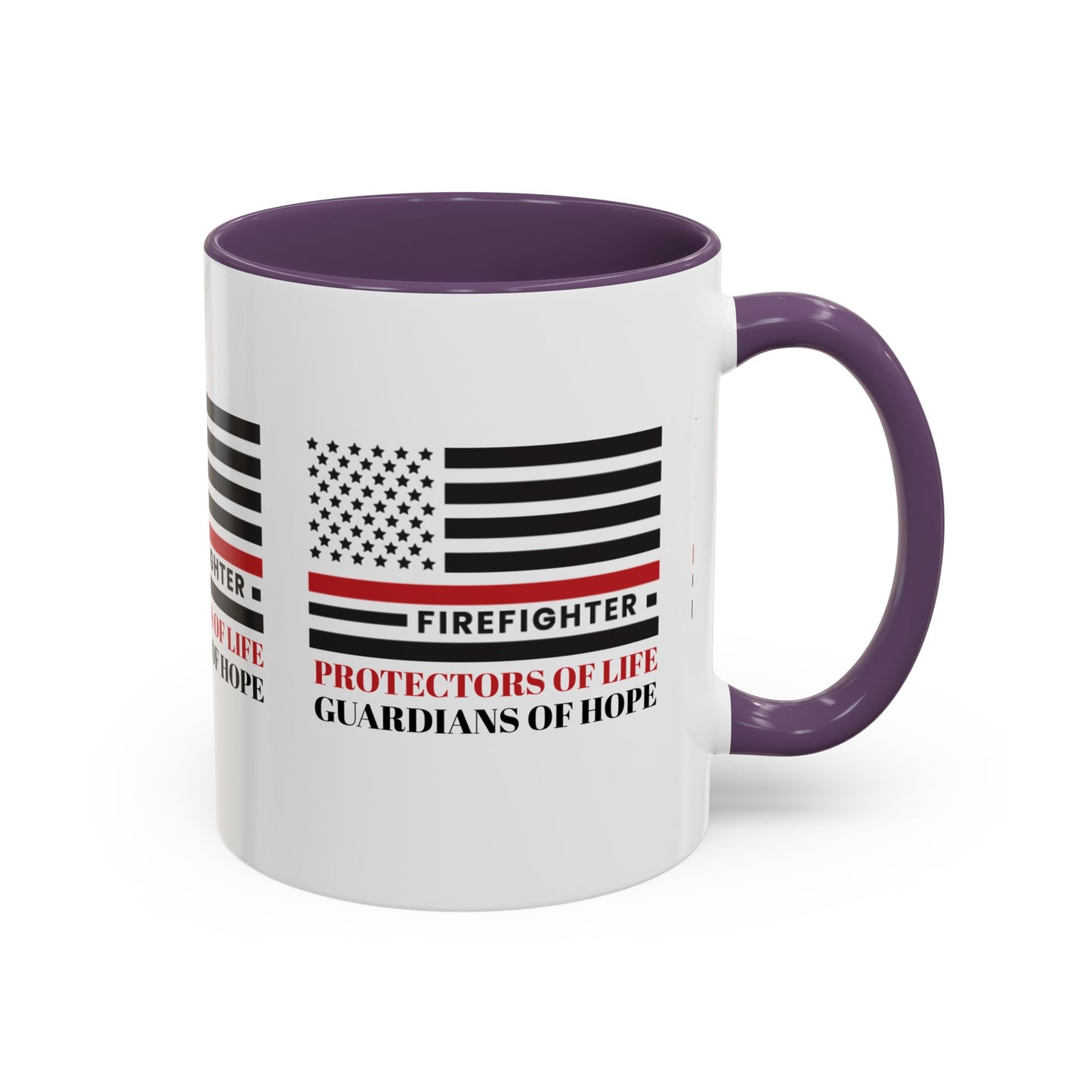 Firefighter Accent Coffee Mug – Firefighters: Protectors of life, guardians of hope
