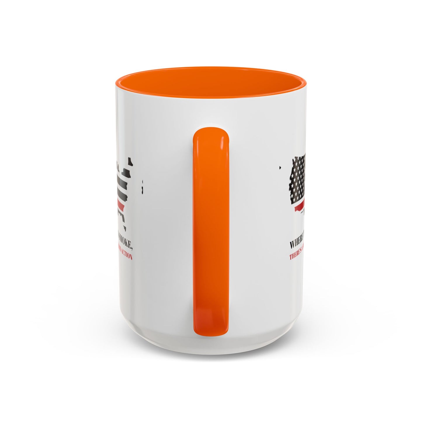 Firefighter Accent Coffee Mug – Where there’s smoke, there’s a firefighter in action