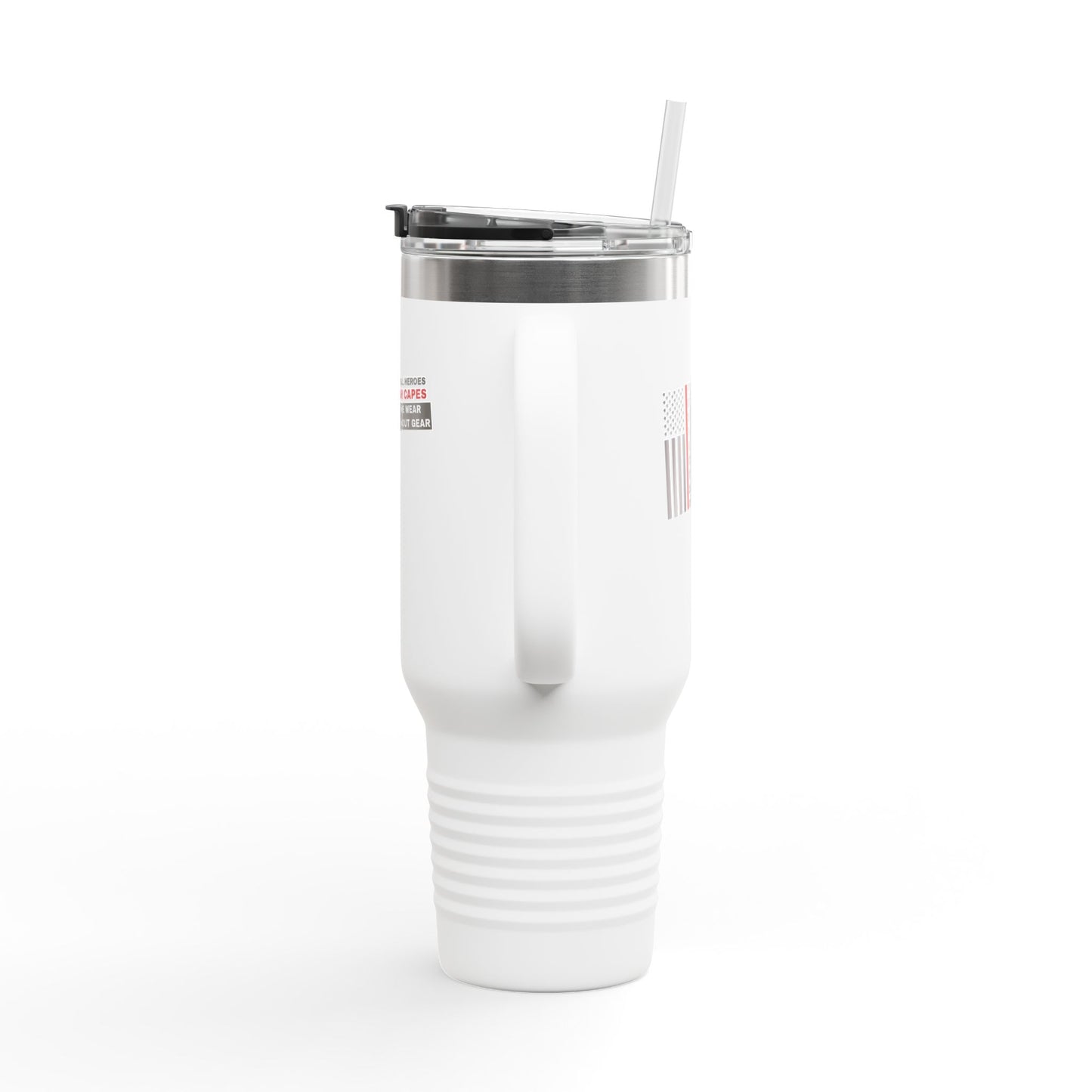 Firefighter Insulated Travel Mug, 40oz – Not all heroes wear capes—some wear turnout gear