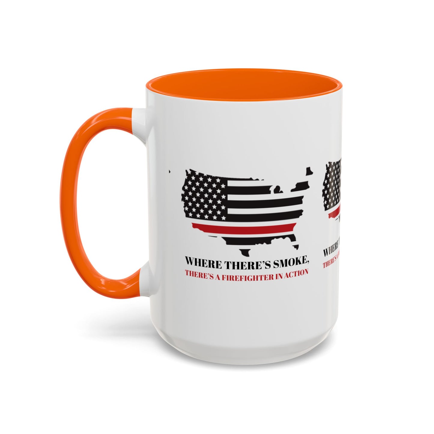 Firefighter Accent Coffee Mug – Where there’s smoke, there’s a firefighter in action