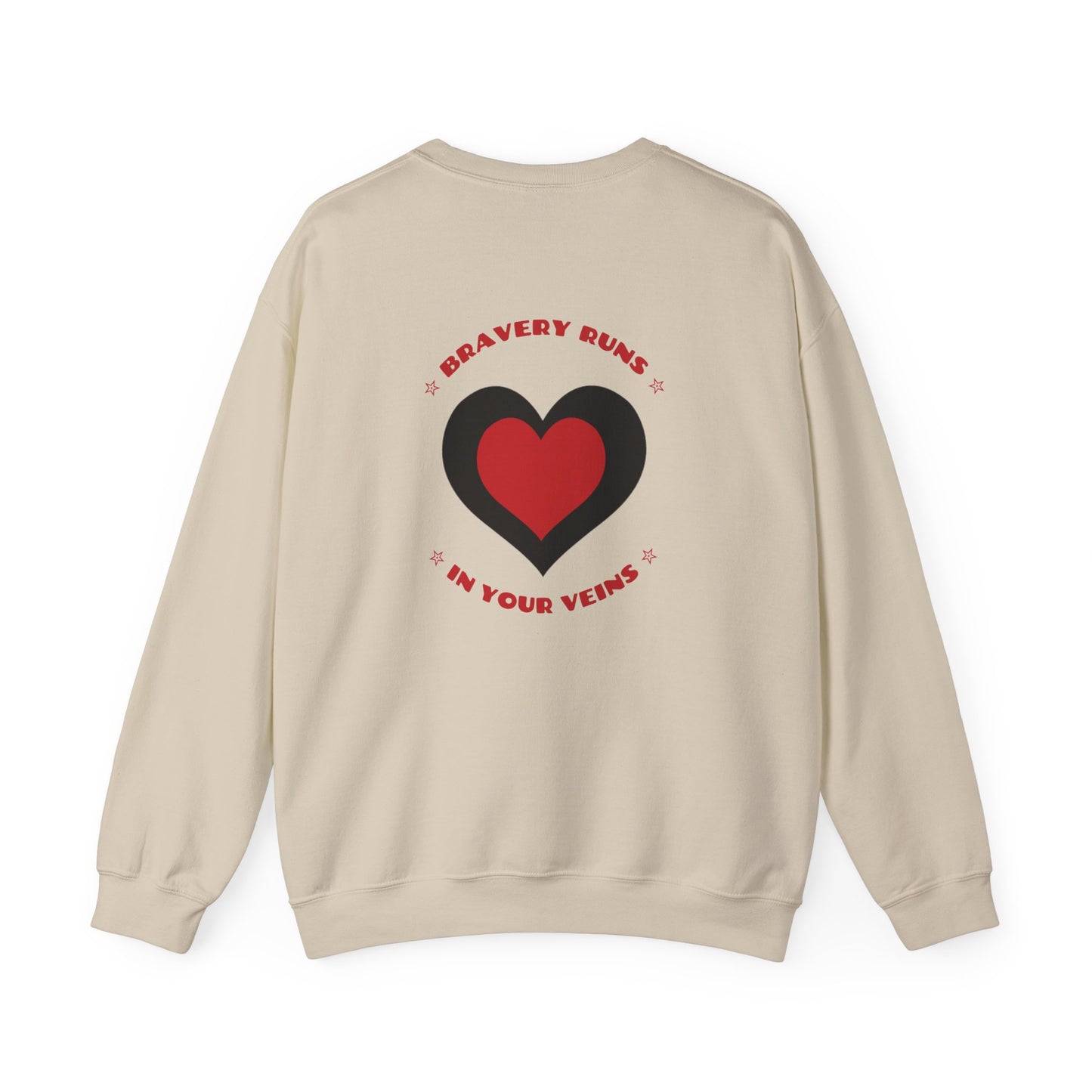Firefighter Unisex Heavy Blend Crewneck Sweatshirt – Bravery runs in your veins