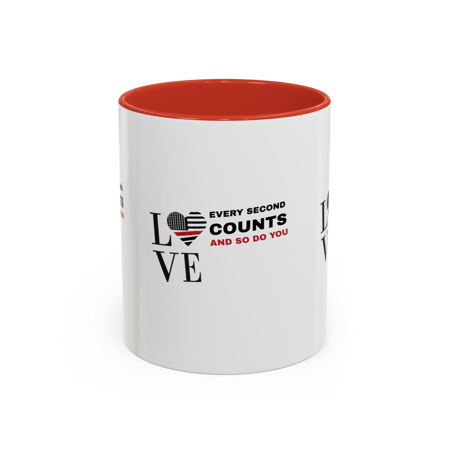 Firefighter Accent Coffee Mug – Every second counts, and so do you