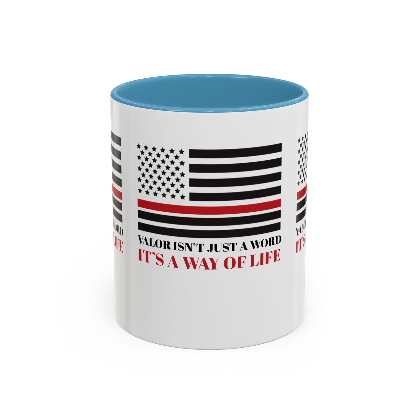 Firefighter Accent Coffee Mug – Valor isn’t just a word—it’s a way of life