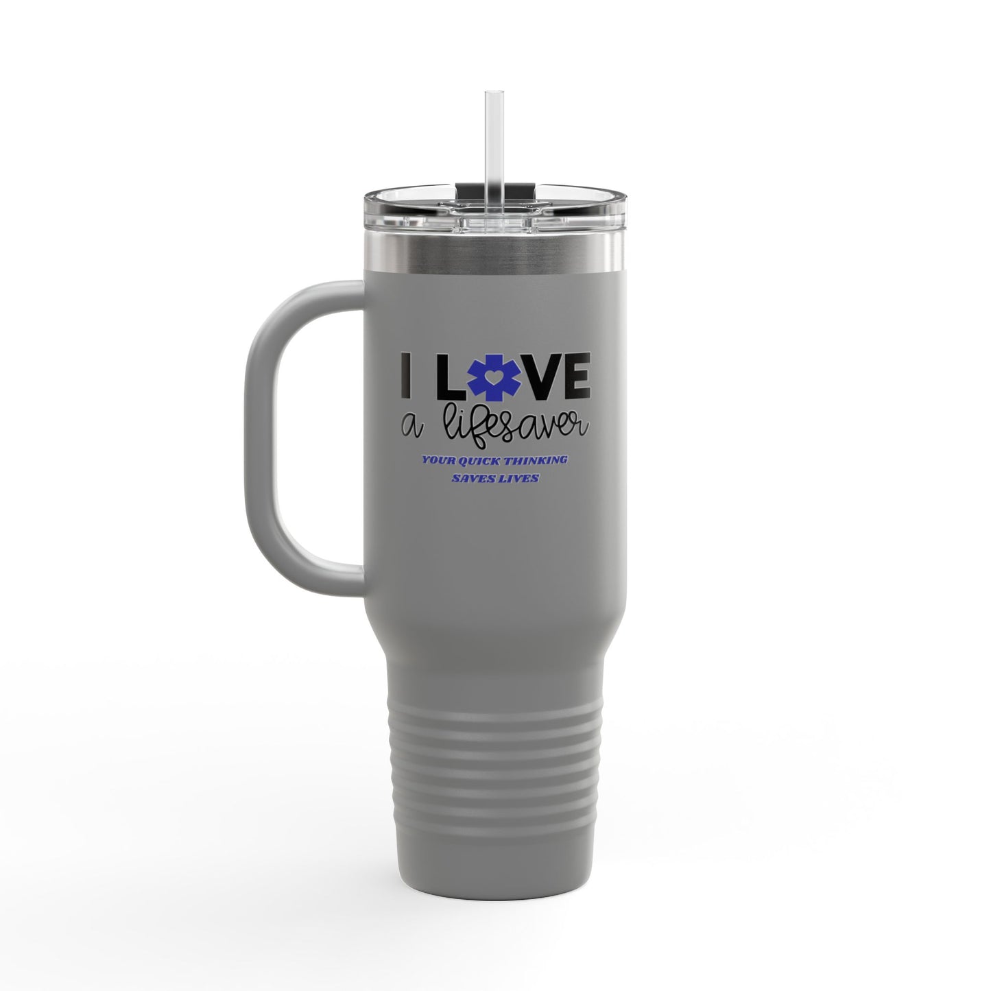 EMS Insulated Travel Mug, 40oz - Your quick thinking saves lives
