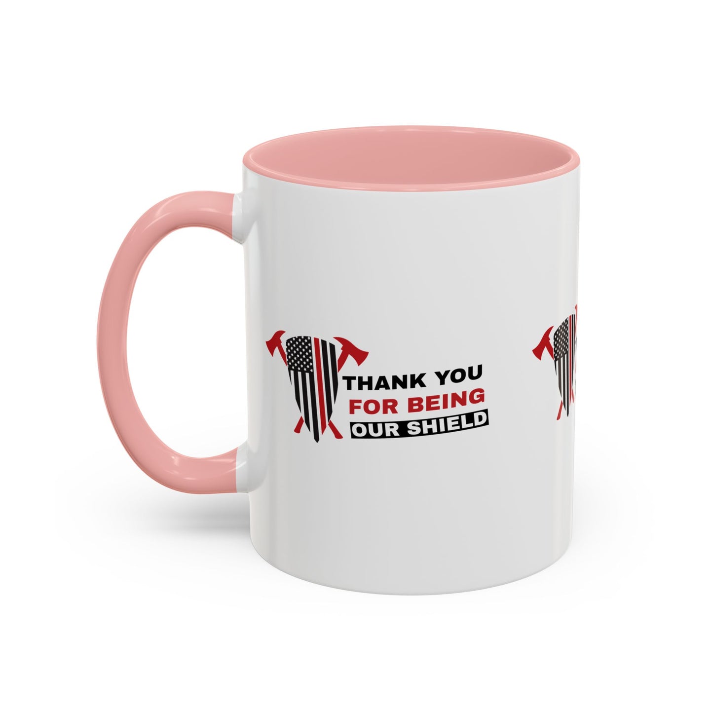 Firefighter Accent Coffee Mug – Thank you for being our shield