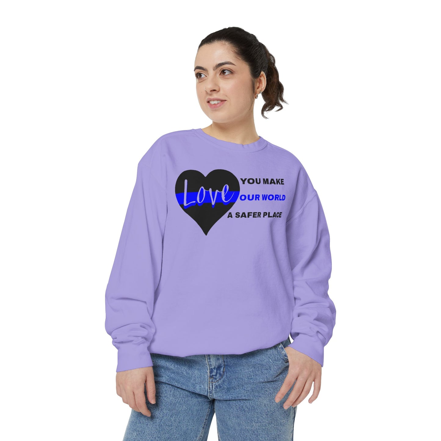Police Unisex Garment-Dyed Sweatshirt – You make our world a safer place
