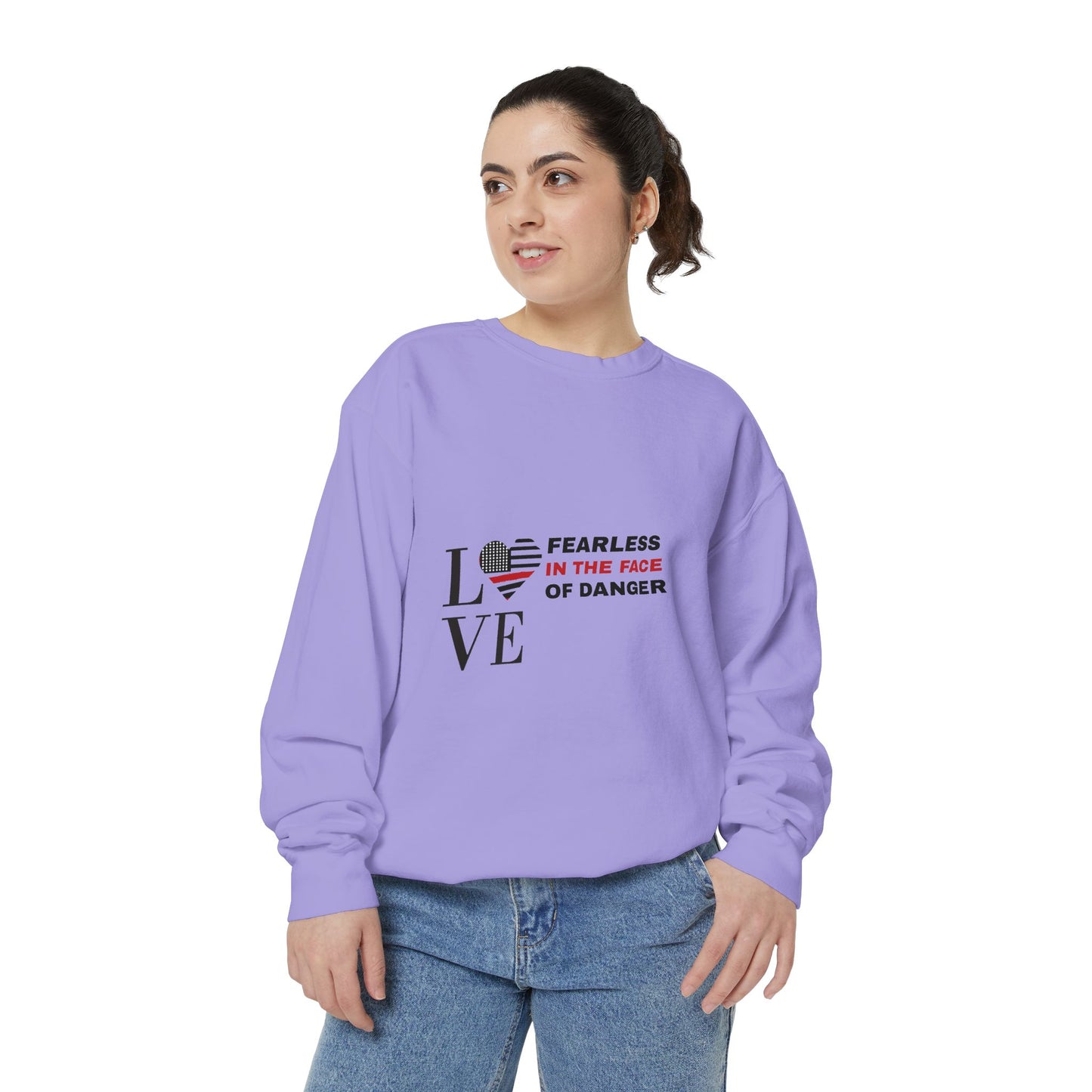 Firefighter Unisex Garment-Dyed Sweatshirt – Fearless in the face of danger