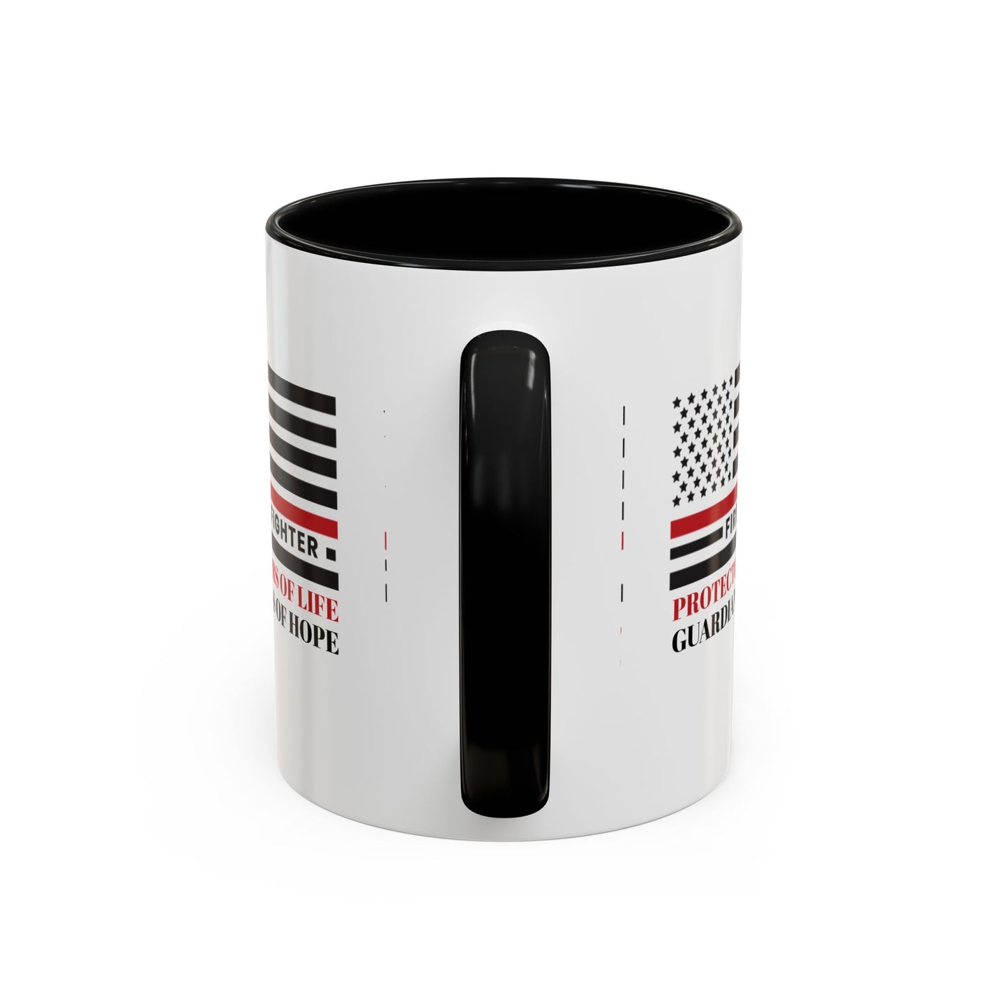 Firefighter Accent Coffee Mug – Firefighters: Protectors of life, guardians of hope