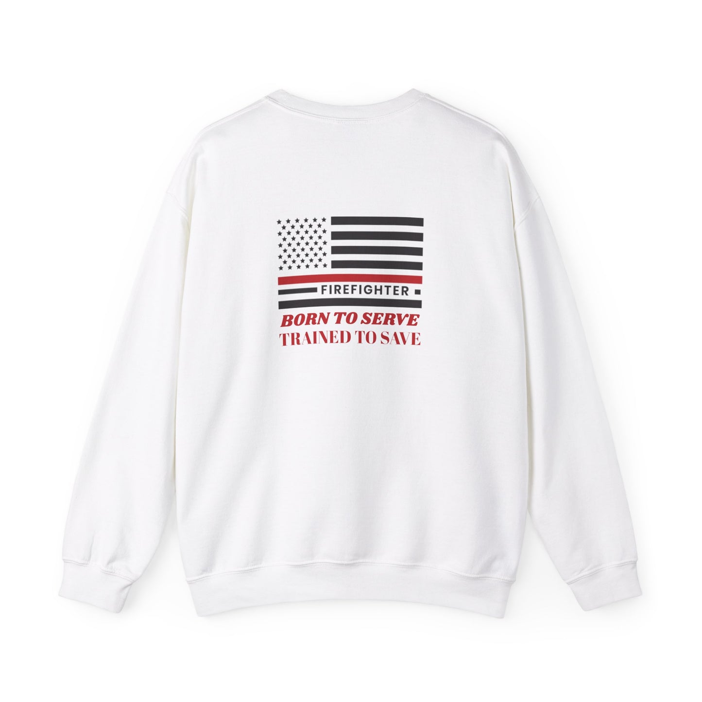 Firefighter Unisex Heavy Blend Crewneck Sweatshirt – Born to serve, trained to save