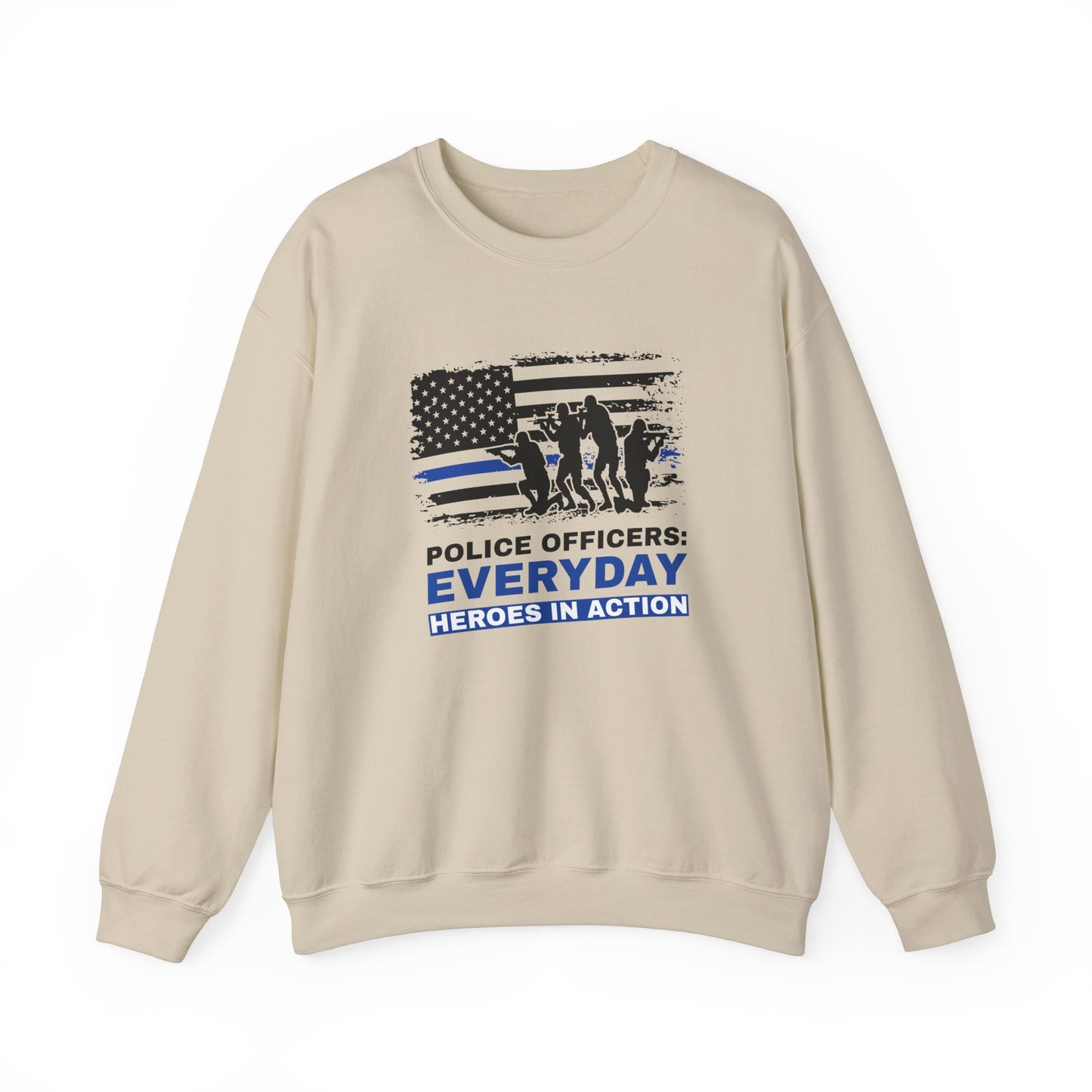 Police Unisex Heavy Blend Crewneck Sweatshirt – Police officers: everyday heroes in action