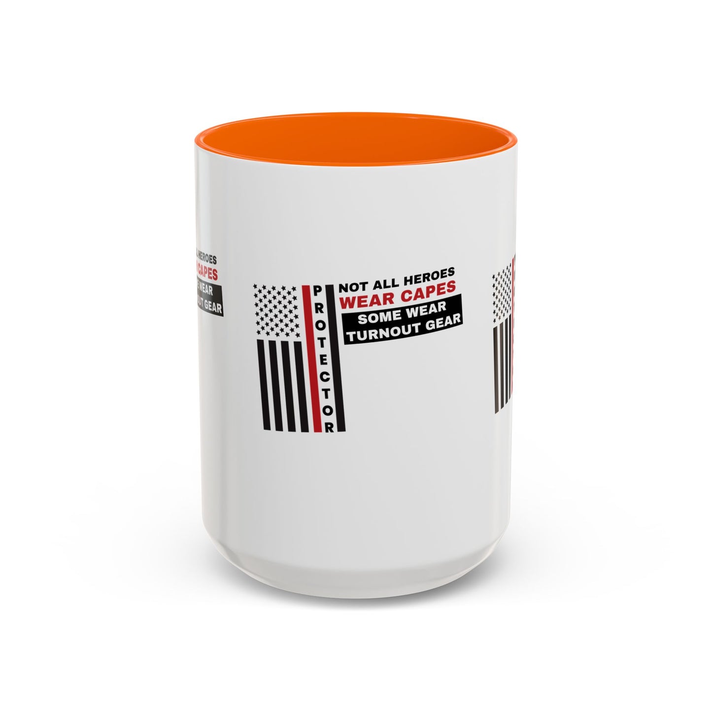 Firefighter Accent Coffee Mug – Not all heroes wear capes—some wear turnout gear