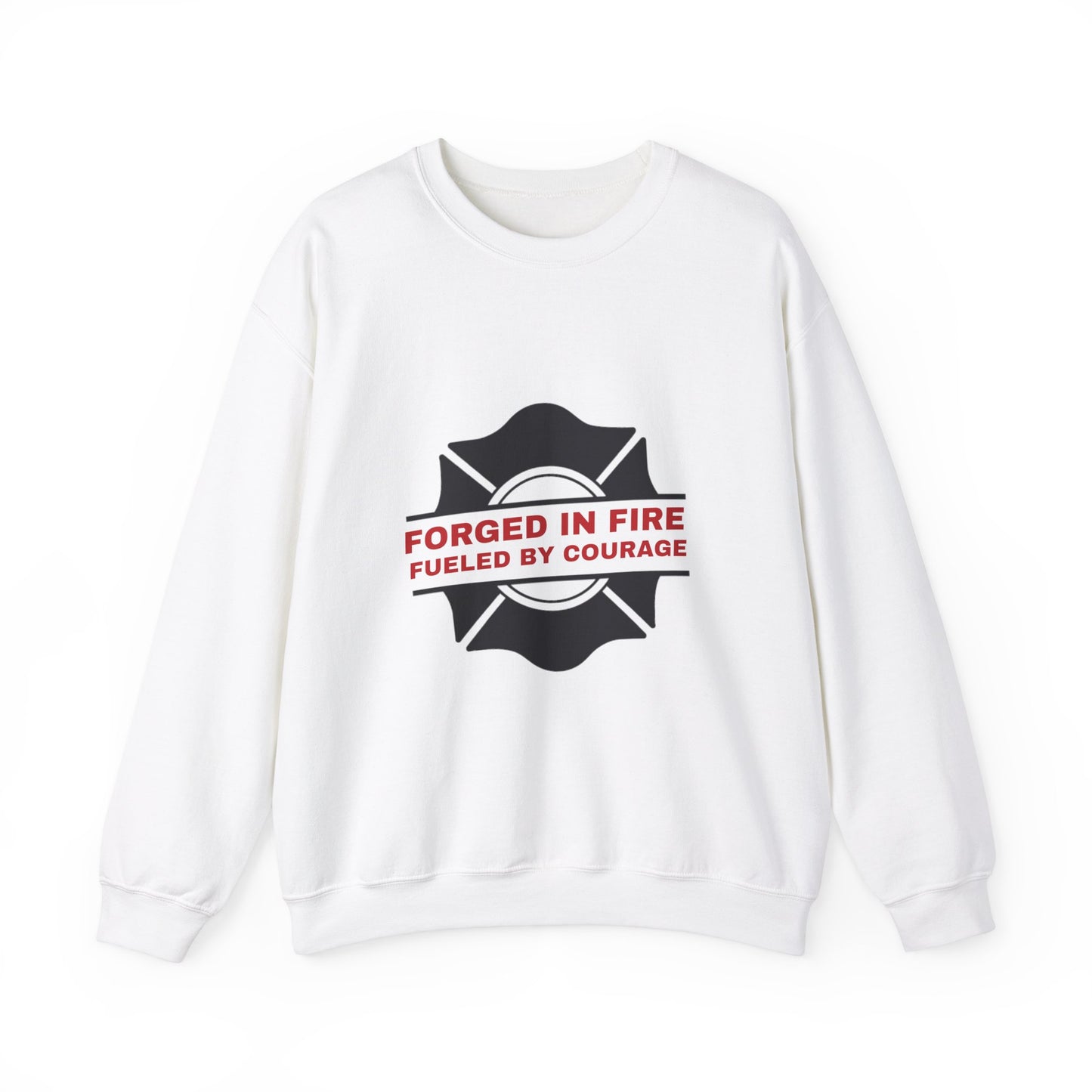 Firefighter Unisex Heavy Blend Crewneck Sweatshirt – Forged in fire, fueled by courage