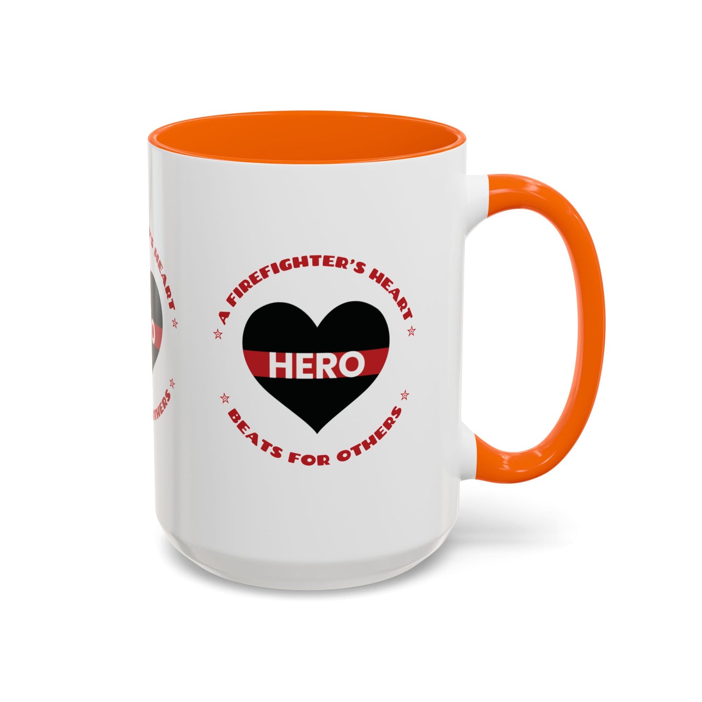 Firefighter Accent Coffee Mug – A firefighter’s heart beats for others
