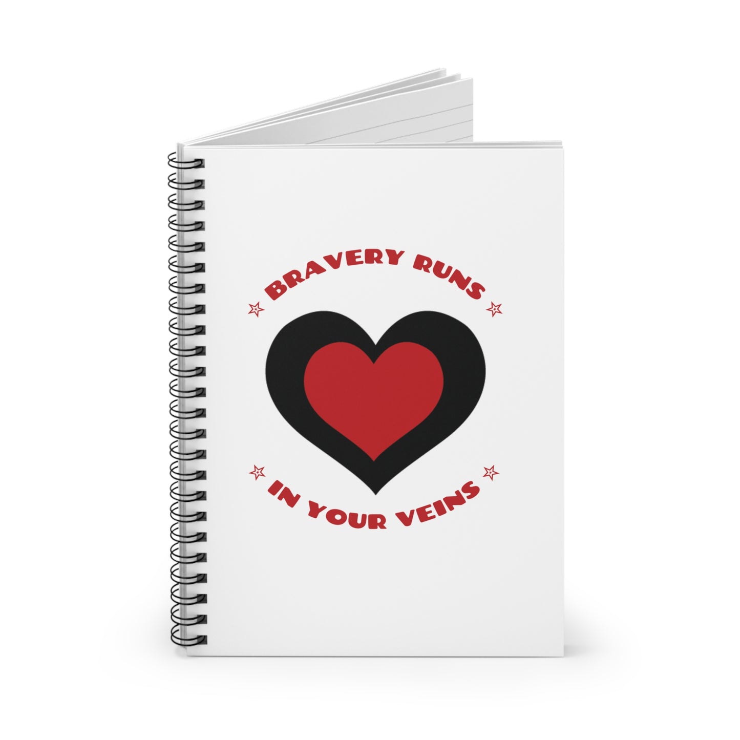Firefighter Spiral Notebook – Bravery runs in your veins