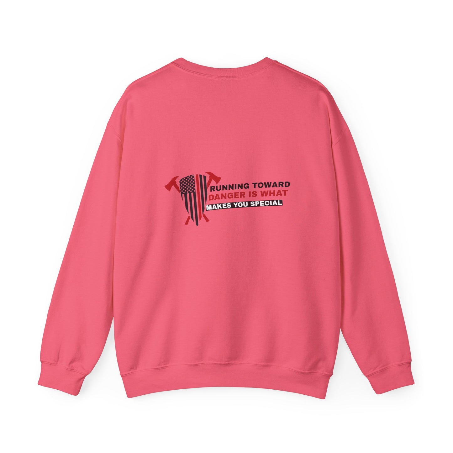 Firefighter Unisex Heavy Blend Crewneck Sweatshirt – Running toward danger is what makes you special