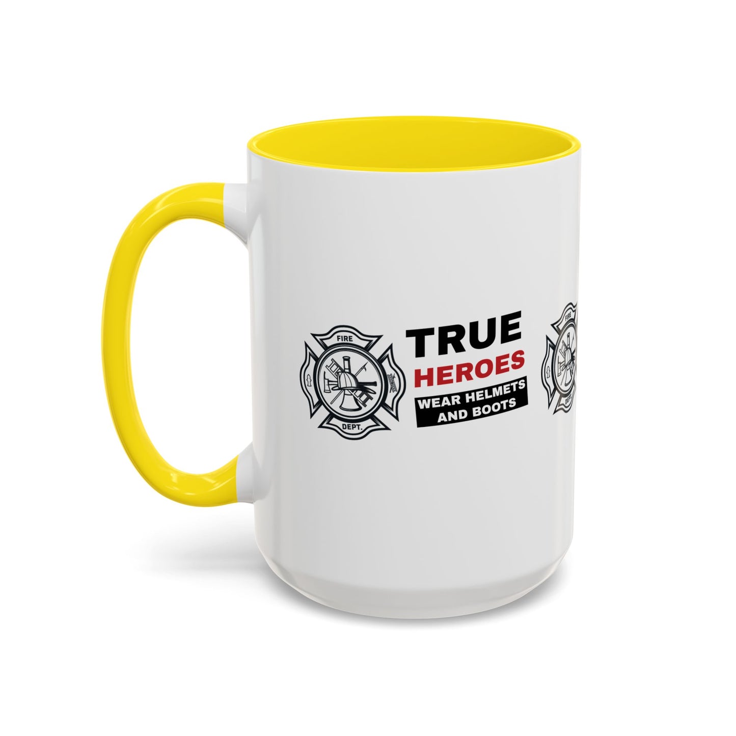 Firefighter Accent Coffee Mug – True heroes wear helmets and boots