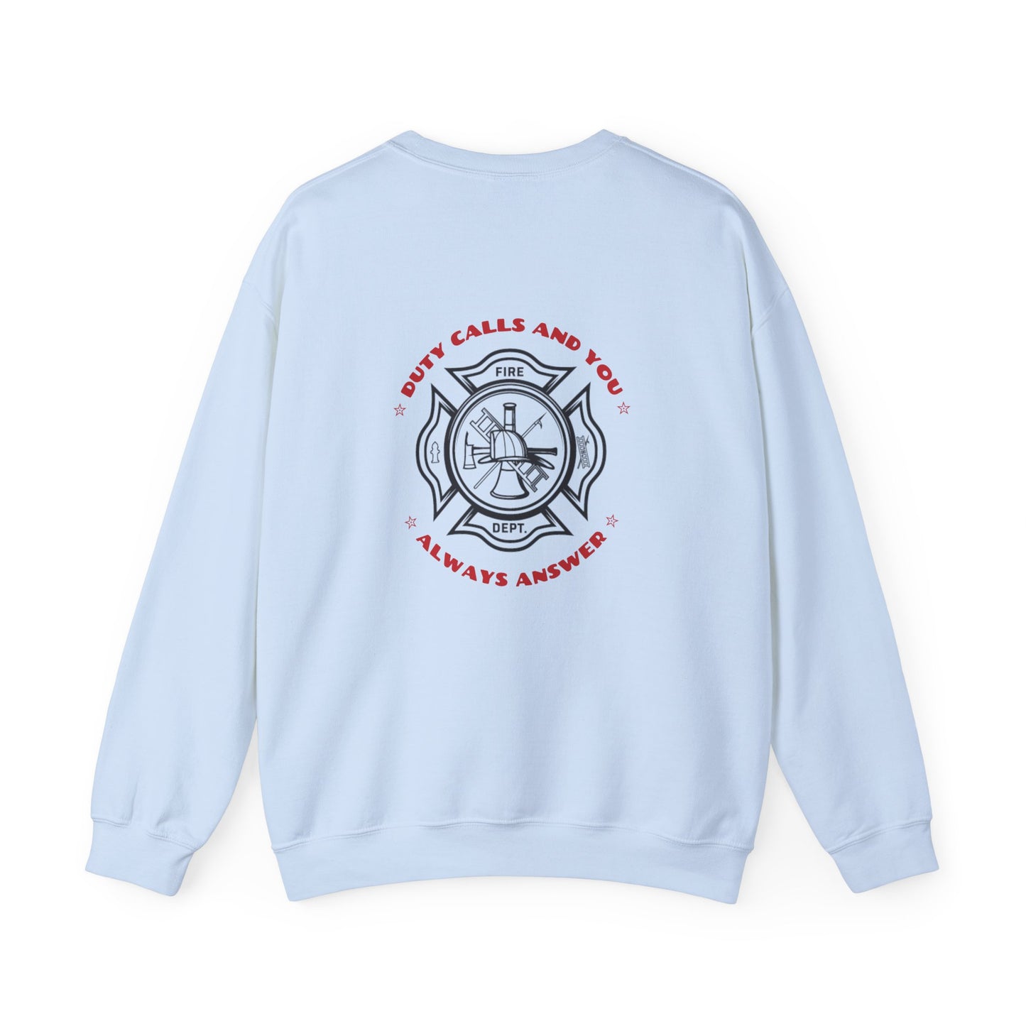 Firefighter Unisex Heavy Blend Crewneck Sweatshirt – Duty calls, and you always answer
