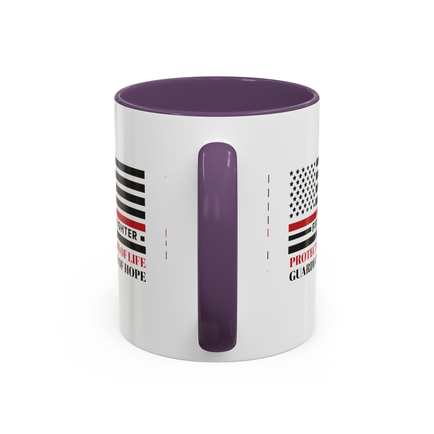 Firefighter Accent Coffee Mug – Firefighters: Protectors of life, guardians of hope