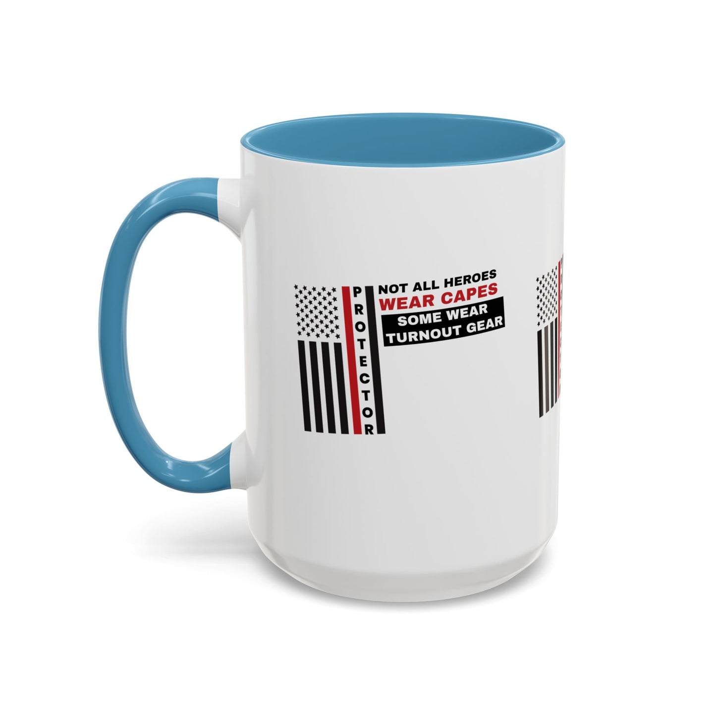 Firefighter Accent Coffee Mug – Not all heroes wear capes—some wear turnout gear