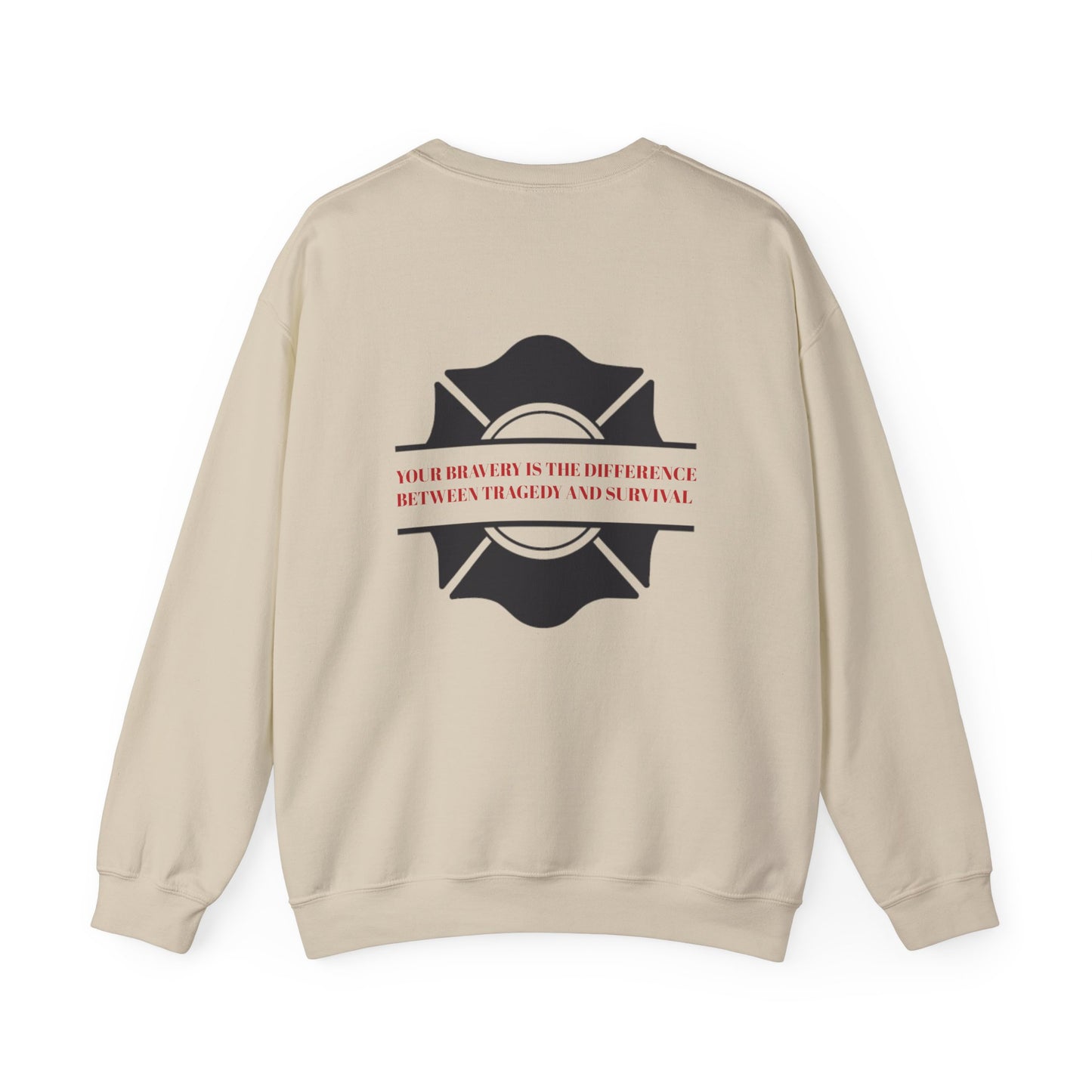 Firefighter Unisex Heavy Blend Crewneck Sweatshirt – Your bravery is the difference between tragedy and survival
