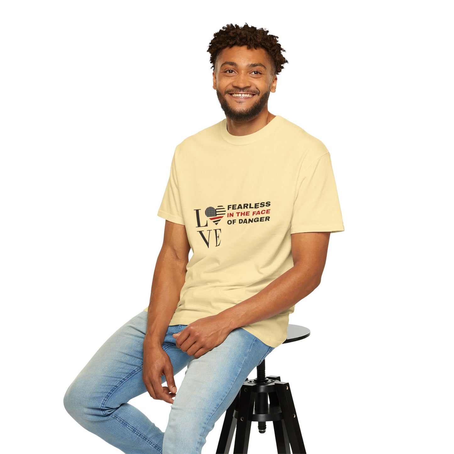 Firefighter Unisex Garment-Dyed T-Shirt – Fearless in the face of danger