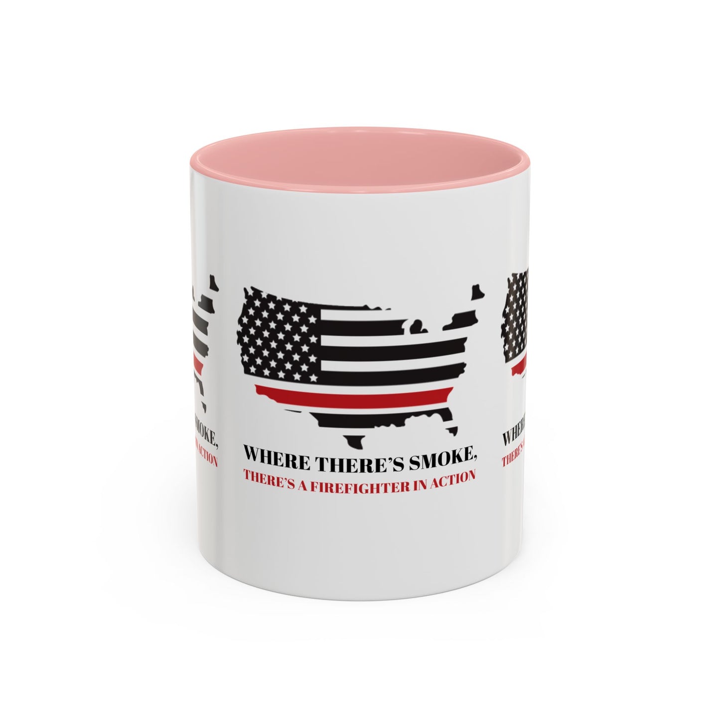 Firefighter Accent Coffee Mug – Where there’s smoke, there’s a firefighter in action