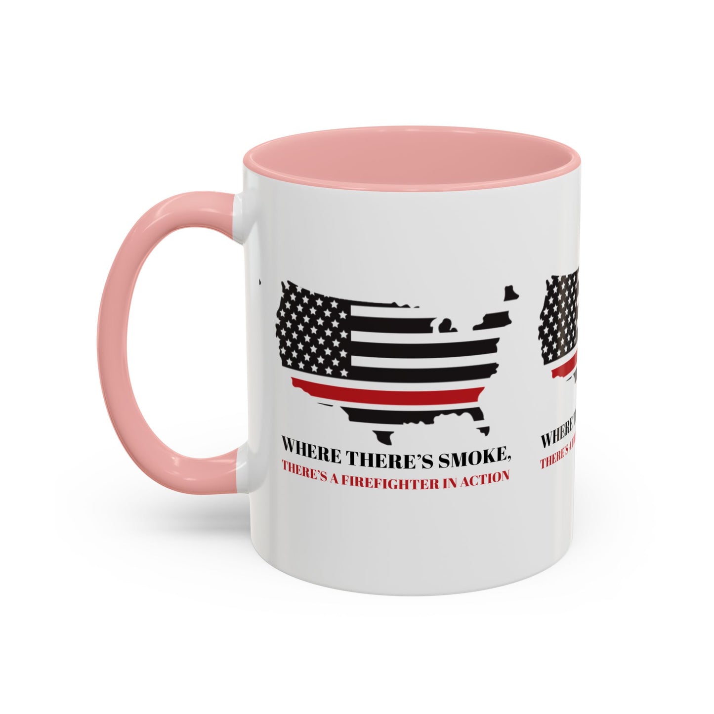Firefighter Accent Coffee Mug – Where there’s smoke, there’s a firefighter in action