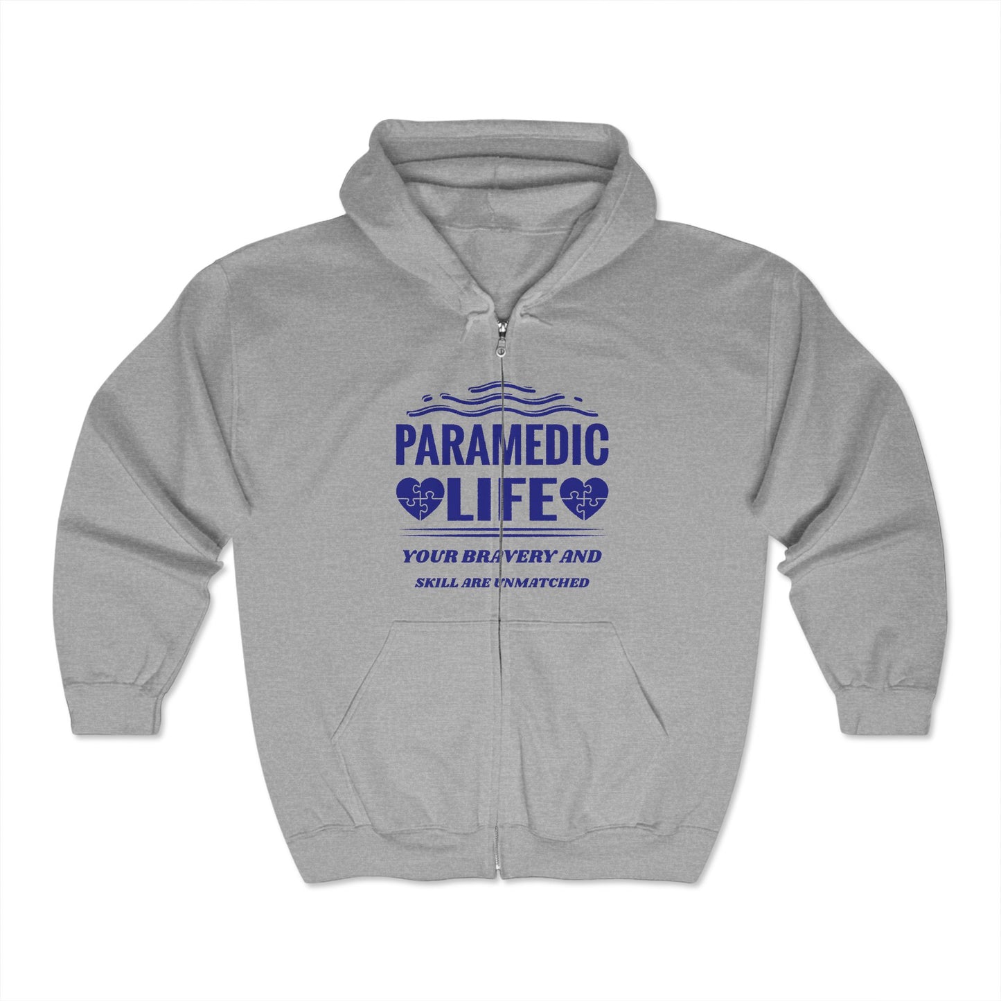 EMS Unisex Full Zip Hooded Sweatshirt – Your bravery and skill are unmatched