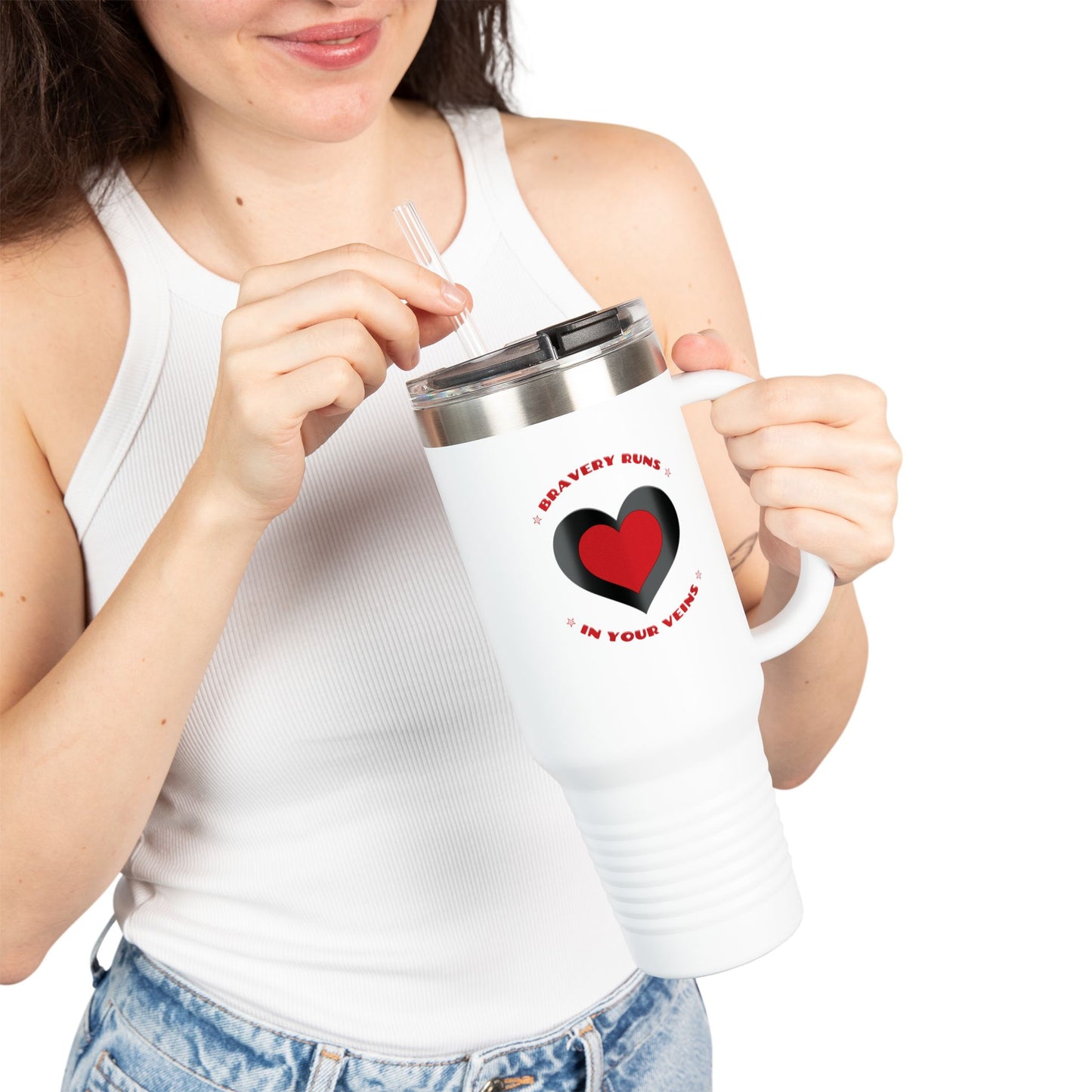 Firefighter Insulated Travel Mug, 40oz – Bravery runs in your veins