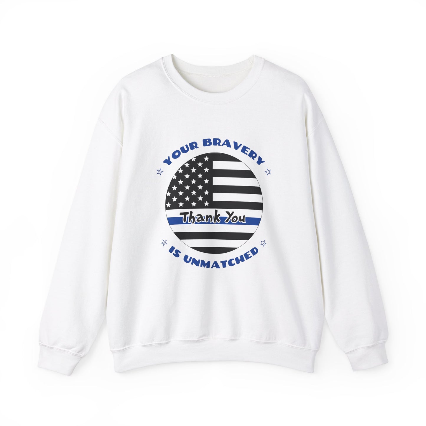 Police Unisex Heavy Blend Crewneck Sweatshirt – Your bravery is unmatched
